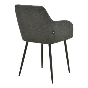 Chair Zerfia anthracite, fabric - black metal leg 43x59.5x85cm
