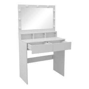 Тоалетка Vanity с LED бяла 80x40x140см