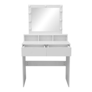 Тоалетка Virna с LED бяла 80x40x145см