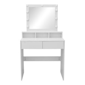 Тоалетка Virna с LED бяла 80x40x145см