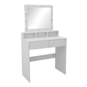 Тоалетка Virna с LED бяла 80x40x145см