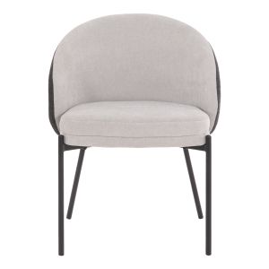 Трапезарен стол Detton HM18426.01 сив текстил-метални черни крака 58X56X76HСМ.