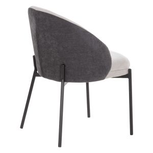 Трапезарен стол Detton HM18426.01 сив текстил-метални черни крака 58X56X76HСМ.