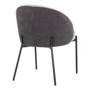 Трапезарен стол Detton HM18426.01 сив текстил-метални черни крака 58X56X76HСМ.