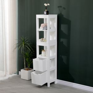 Шкаф-колона Kelby MDF бял 30x30x144см