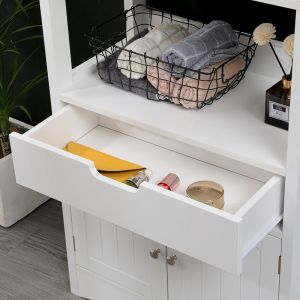 Шкаф-колона Sejo MDF бял 60x32.5x154см