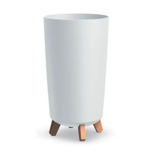 Gracia Tubus Slim white plastic planter Ф24X45СМ