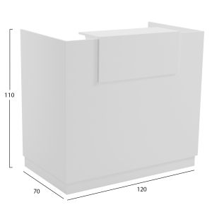 Barry HM2152.02 melamine desk in white 120X70X110ВСМ.