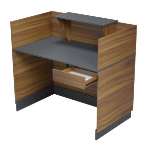 Barry desk HM2152.03 melamine in walnut/gray 120X70X110ВСМ.
