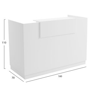 Barry HM2153.02 melamine desk in all-white color 160X70X110ВСМ.