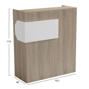 Desk Gand HM2154.01 melamine in sonam color/white 95.5X40X110ВСМ.