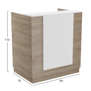 Desk Karmen HM2155.01 melamine in sonam color/white 100X70X110ВСМ.