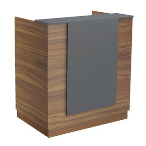 Desk Karmen HM2155.03 melamine in walnut/grey 100X70X110ВСМ.