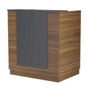 Desk Karmen HM2155.03 melamine in walnut/grey 100X70X110ВСМ.