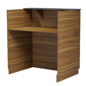 Desk Karmen HM2155.03 melamine in walnut/grey 100X70X110ВСМ.