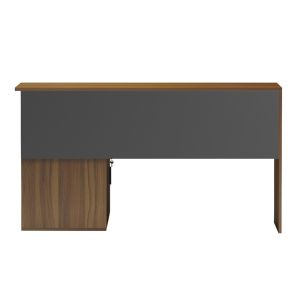 Right corner desk Carnet HM18384.03 melamine in walnut/gray 138X102X75ВСМ.