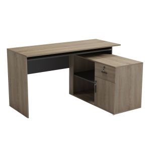 Right corner desk Carnet HM18384.13 melamine in sonama/gray 138X102X75ВСМ.