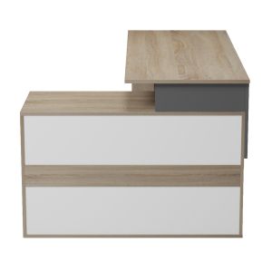 Right corner desk Carnet HM18384.13 melamine in sonama/gray 138X102X75ВСМ.