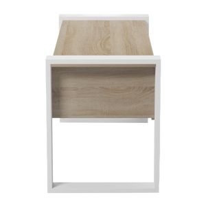 Desk with 2 drawers Tontel HM2157.01 melamine in sonam color - white legs 160X60X73HCM.