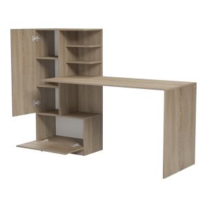 Desk with shelf Felanbo sonoma 160x60x125cm