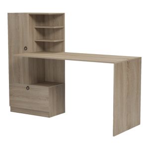 Desk with shelf Felanbo sonoma 160x60x125cm