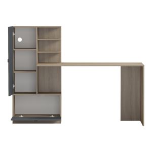 Desk with shelf Felanbo sonoma-anthracit 160x60x125cm