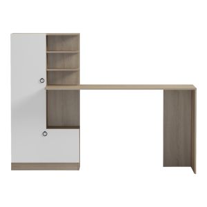 Desk with shelf Felanbo sonoma-white 160x60x125cm