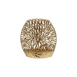 Vase metallic gold 31.1X10.2X32.4CM