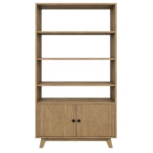 Wooden vintage bookcase, brown 90X40X180CM