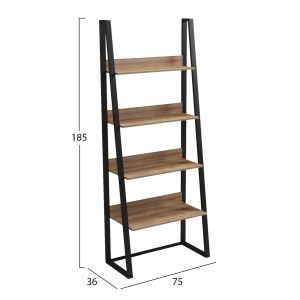 Shelf Izabel HM18376.01 metal frame - melamine in oak 75X36X185ВСМ.