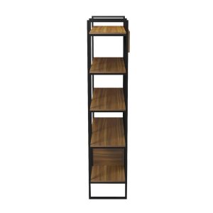 Shelf Nezer HM18377.03 metal frame - melamine in walnut 120X35X180ВСМ.