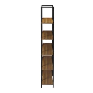 Timote HM18375.03 shelf, metal frame - melamine in walnut, 120X28X180ВСМ.