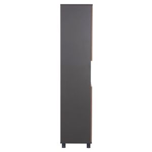 Office bookcase Mavix HM2160 melamine in gray-walnut color 80x40x180cm.