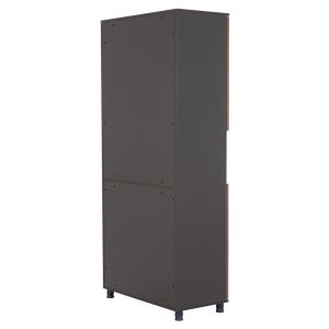 Office bookcase Mavix HM2160 melamine in gray-walnut color 80x40x180cm.