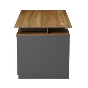 Office desk with right side cabinet Tactic HM18388.03 melamine in walnut/gray 150X80X76ВСМ