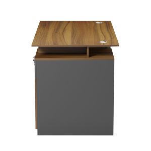 Office desk with right side cabinet Tactic HM18389.03 melamine in walnut/gray 120X70X76ВСМ