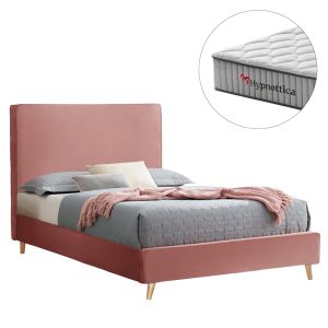Полудвойно легло с матрак Maylin HM10758.01 пепел от рози кадифе-матрак 120X200СМ.