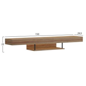 Стенен тв шкаф с Led Savor HM18381.01 меламин в дъб 150X29.5X22ВСМ