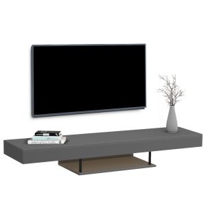 Стенен тв шкаф с Led Savor HM18381.05 меламин в сиво 150X29.5X22ВСМ