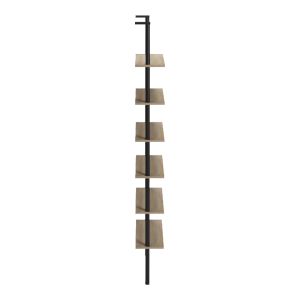Wall bookcase Dimmo sonoma-black metal 60x20x180cm