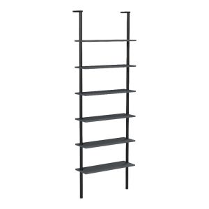 Wall bookcase Dimmo anthracite-black metal 60x20x180cm