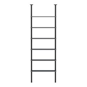 Wall bookcase Dimmo anthracite-black metal 60x20x180cm