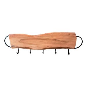 Edeva wall hanger made of mango wood in natural color 90x8x23cm