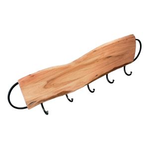 Edeva wall hanger made of mango wood in natural color 90x8x23cm