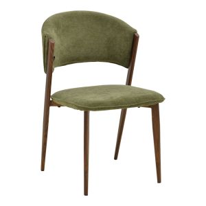 Dolez chair, khaki, fabric-walnut, metal leg, 49x58.5x82cm