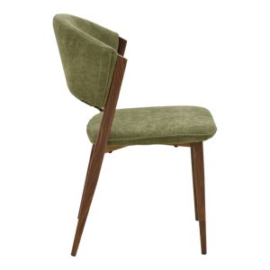 Dolez chair, khaki, fabric-walnut, metal leg, 49x58.5x82cm