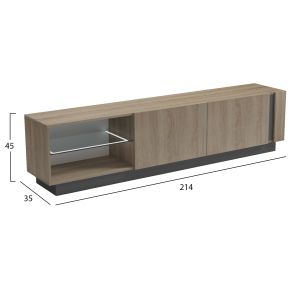Тв шкаф Nourishe HM18373.13 меламин сонама-сив 214х35х45всм.