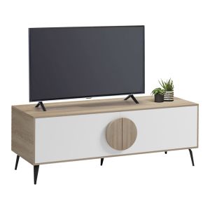 Тв шкаф Savore HM18369.11 меламин в сонама/бяло 140Χ35.5Χ51HCM.