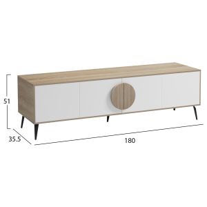 Тв шкаф Savore HM18370.11 меламин сонама-бяло 180Χ35.5Χ51HCM.