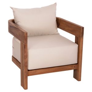 Kioto HM6380 armchair, teak wood in natural color, 70X74X72HCM.
